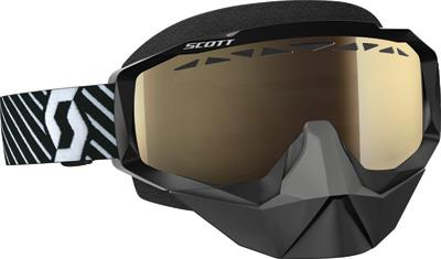 Scott USA - Scott USA Hustle Snowcross Goggles - 262582-1007245 - Black/White/Light Sensitive Bronze Chrome