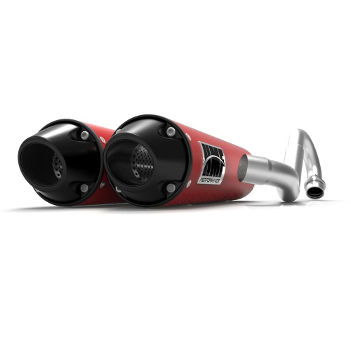 HMF Engineering - HMF Engineering Performance Series Dual Full System Exhaust - Center Mount - Red - 035546636683