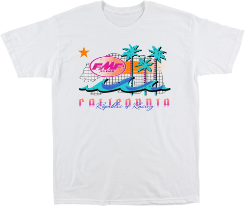 FMF Racing - FMF Racing Wavy T-Shirt - SU22118908WH2X - White - 2XL