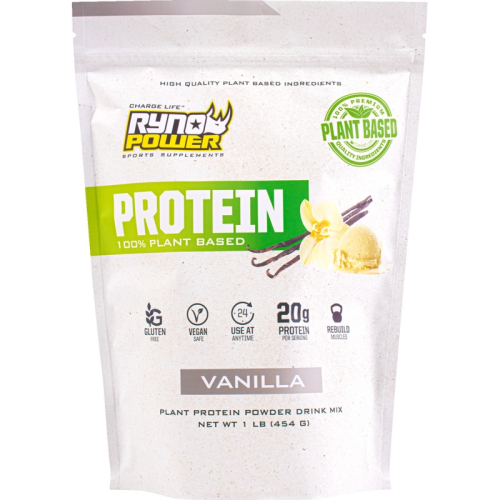 Ryno Power - Ryno Power Protein Powder - Vanilla Flavor - 1lb. - 1LB-PLNT-VAN
