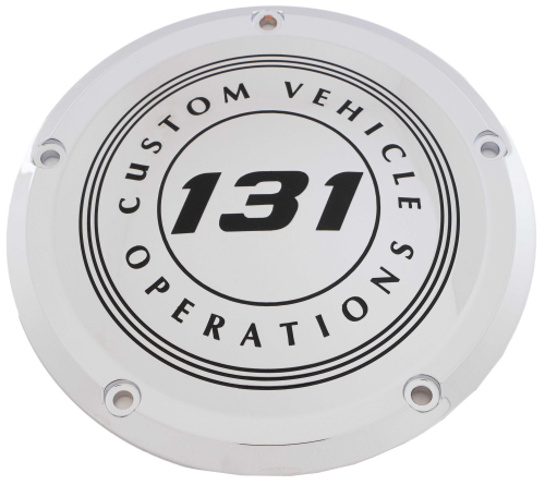 Custom Engraving LTD - Custom Engraving LTD Displacement Derby Cover - 131 Cubic Inch CVO - Chrome - 131-10-46