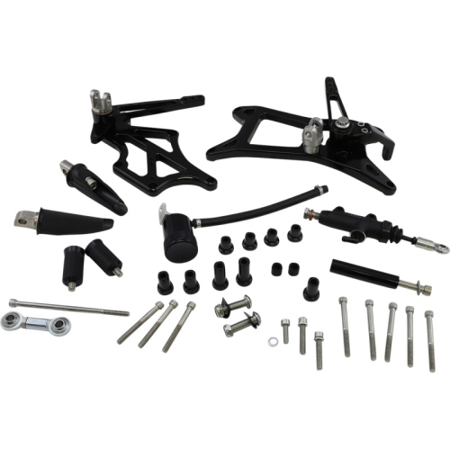 Speed Merchant - Speed Merchant Mid-Controls with Speedpegs - Black - SM-M8FLMIDWP-BK