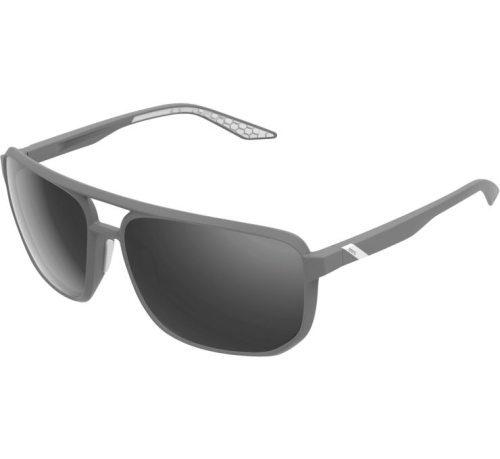 100% - 100% Konnor Aviator Square Sunglasses - 60018-00003 - Soft Tact Dark Haze / Smoke Lens - OSFM