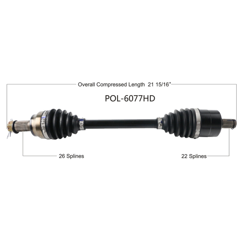 Open Trail - Open Trail HD 2.0 Front Axle - POL-6077HD