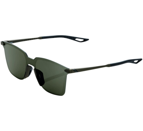 100% - 100% Legere UltraCarbon Square Sunglasses - 60020-00006 - Soft Tact Army Green / Gray/Green Lens - OSFM