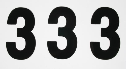 Factory Effex - Factory Effex Mini Pro Number 5in. - No.3 - Black - FX03-0273