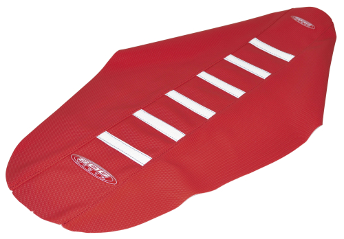 SDG - SDG 6-Rib Gripper Seat Cover - White Ribs/Red Top/Red Sides - 95999WRR