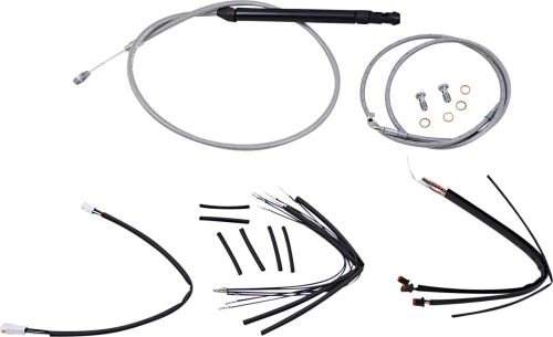 Burly Brand - Burly Brand Handlebar Cable/Line Install Kits - Stainless Steel - B30-1249