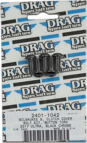Drag Specialties - Drag Specialties Clutch Cover Bolt Kit (Button-Head Torx) - Smooth - 2401-1042