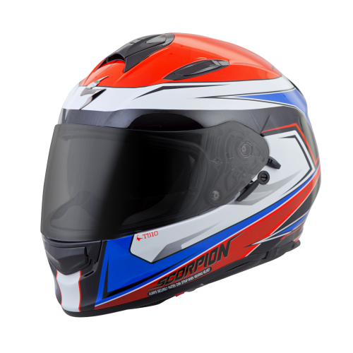 Scorpion - Scorpion EXO-T510 Tarmac Helmet - T51-1035 - Neon Red/Blue - Large