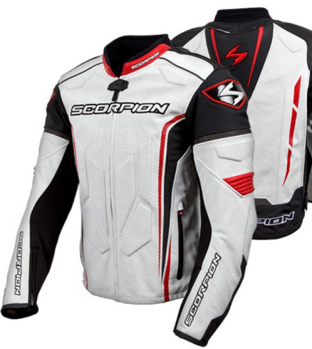 Scorpion - Scorpion Clutch Leather Jacket - 12059-7 - Red/White - 2XL