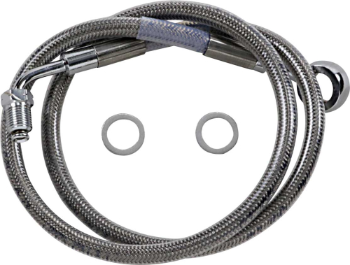 Drag Specialties - Drag Specialties Extended Stainless Steel Front Brake Line Kit - Clear Coated - 29-1/2in. - 1741-5828