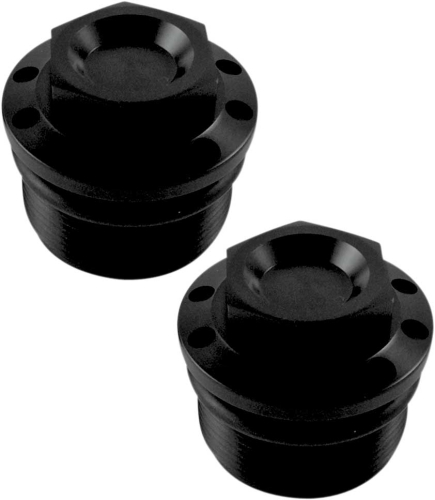 Joker Machine - Joker Machine Fork Tube Caps - Black Anodized - 10-310B
