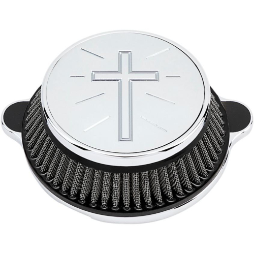 LA Choppers - LA Choppers Air Cleaner Assembly - Standard Cross Cover - Chrome - LA-2395-03