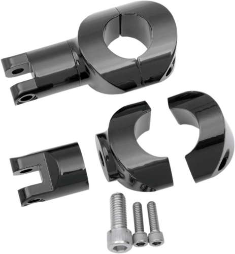 Drag Specialties - Drag Specialties Big Buffalo Footpeg Mounts - Black - 1620-0673