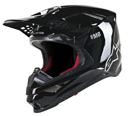 Alpinestars - Alpinestars Supertech M8 Solid Helmet - 8300719-1180-M - Black Glossy - Medium