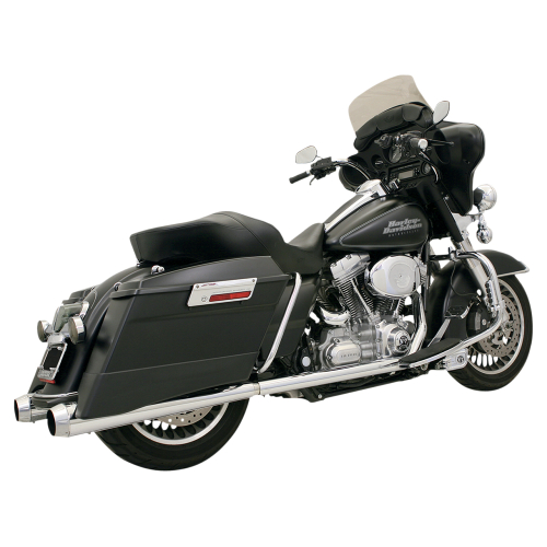 Bassani Manufacturing - Bassani Manufacturing +P Stepped True-Duals Exhaust System - Chrome with Chrome End Caps - 1F46J