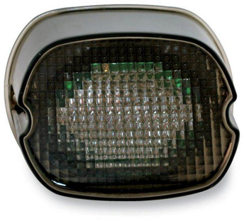 Custom Dynamics - Custom Dynamics Oval Taillight with License Plate Illumination Window - Black-Out - GEN2-LDW-S-B