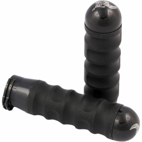 Kens Factory - Kens Factory Neo-Fusion Rubber Grips - Gloss Black End Caps - 1103