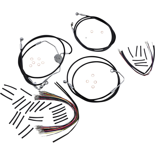 Magnum - Magnum Black Vinyl XR Handlebar Installation Kit for 12-14in. Ape - 489021