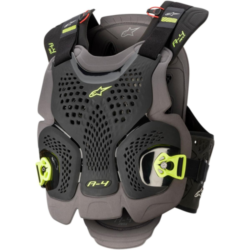 Alpinestars - Alpinestars A-4 Max Chest Protector - 6701520-1155-XL/2XL - Black/Yellow - XL-2XL