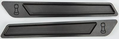 Rooke Customs - Rooke Customs Saddlebag Latch Inserts - Black - R-BLI14-TB