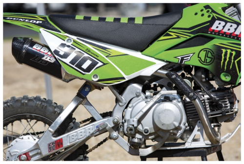 BBR Motorsports - BBR Motorsports Tall Seat - Black/Green - 716-KLX-1152
