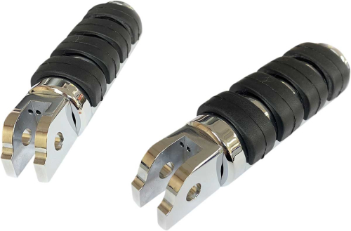 Drag Specialties - Drag Specialties Soft-Ride Large Diameter Passenger Footpegs - Chrome - 1620-1891