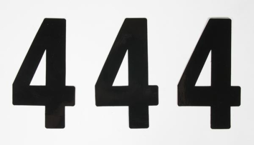 Factory Effex - Factory Effex Mini Pro Number 5in. - No.4 - Black - FX03-0274