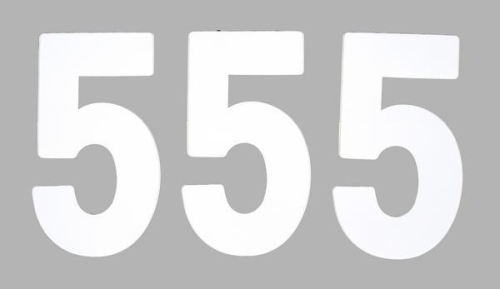 Factory Effex - Factory Effex Mini Pro Number 5in. - No.5 - White - FX03-0205