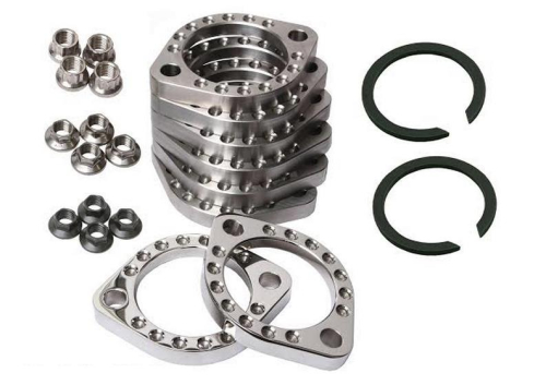 Evolution - Evolution Exhaust Flange Kit - Polished ARP Hex Flange Nut Hardware - EV:2835-0076