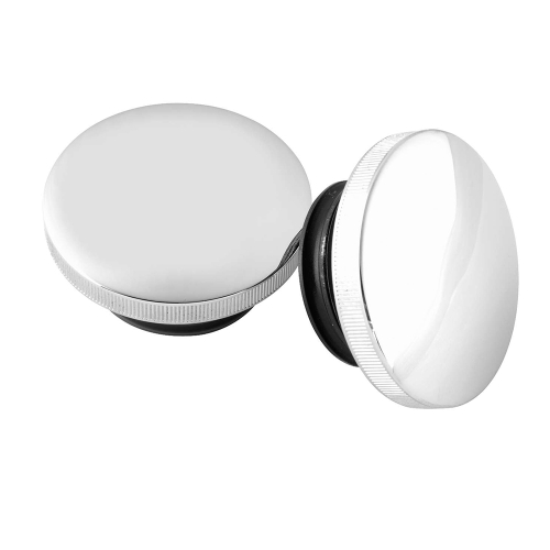 Bikers Choice - Bikers Choice Billet Vented Gas Cap with Check Valve and Non-Vented Cap Set - 022074