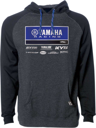 Factory Effex - Factory Effex Yamaha Racewear Hoodie - 24-88222 - Charcoal/Black - Medium