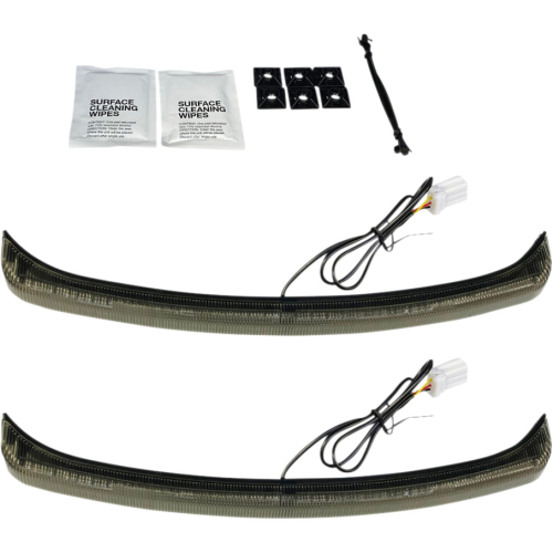 Custom Dynamics - Custom Dynamics Low-Profile Fender Lights for Triglide - Smoke Lens - CD-TGFENDER-S