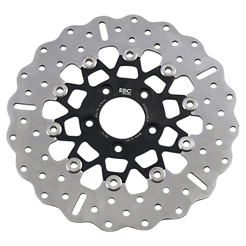 EBC - EBC 10 Button Floater Wide Band Brake Rotor - Contour - Black Chrome - FSD027CBLK