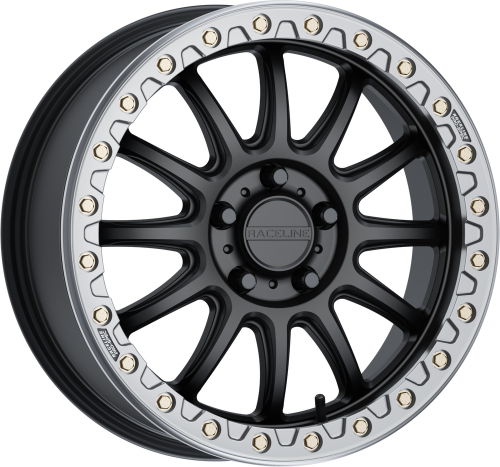 Raceline - Raceline A14 Alpha Beadlock Wheel - 17x7 - 5+2 (40mm) - 5/4.5 - Black/Gunmetal - A14BG-77012+40