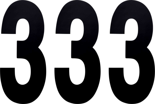 Factory Effex - Factory Effex Standard Numbers 8in. - Black - No. 3 - 02-4473