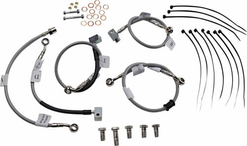 Galfer Brakes - Galfer Brakes Stainless Steel Front/Rear Hydraulic Brake Line Kit - FK003D928-5