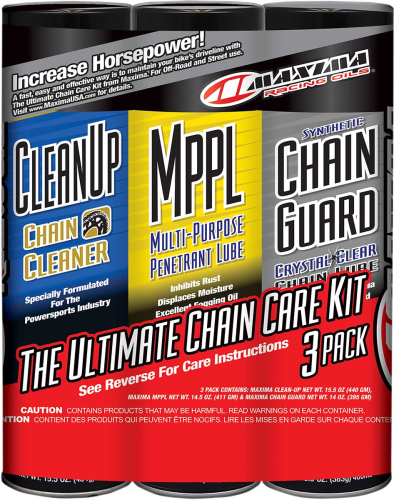 Maxima - Maxima Synthetic Ultimate Chain Care Kit - Combo 3 Pack - 70-779203