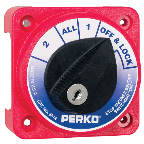 Perko - Perko Compact Medium Duty Battery Selector Switch w/Key Lock