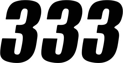 DCOR - DCOR Individual Numbers 6in. - No.3 - Black - 45-26-3