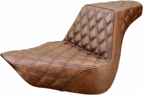 Saddlemen - Saddlemen Step-Up Full LS Seat - Brown Full Diamond - 818-27-175BR