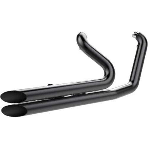 Khrome Werks - Khrome Werks Drag Style 2-Into-2 Exhaust System with Stepped Header - Black - 200885