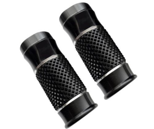 Eddie Trotta Designs - Eddie Trotta Designs Fork Slider Covers - Cross-Cut Black Anodized (+2in.) - TC-964B