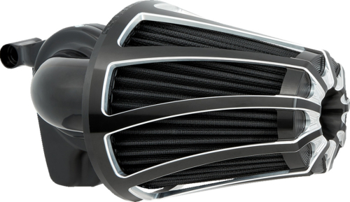 Arlen Ness - Arlen Ness Monster Sucker Air Cleaner Kit with Cover - Drift/Black with Machined Accents - 600-071