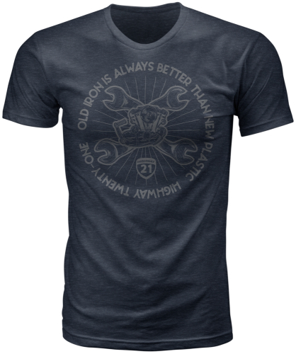 Highway 21 - Highway 21 Old Iron T-Shirt - 489-2005S - Midnight Navy - Small