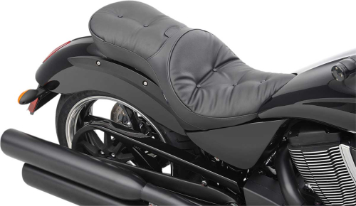 Drag Specialties - Drag Specialties Low Profile Touring Seat with Backrest Option - Pillow-style - 0810-1607