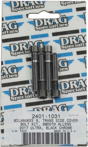 Drag Specialties - Drag Specialties Transmission Side Cover Bolt Kit - Smooth - 2401-1031
