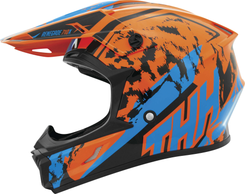 THH Helmets - THH Helmets T710X Renegade Youth Helmet - 646487 - Orange/Blue - Small