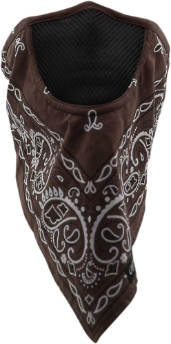 Schampa - Schampa Facefit Facemask - FMV-196 - Brown Paisley - OSFM